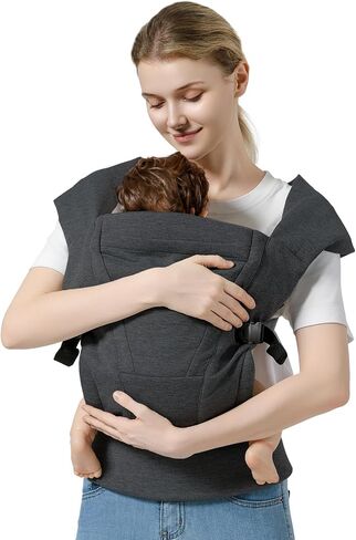 Baby Sling Carrier Newborn to Toddler Sling with Wide Shoulder Strap, Lightweight Baby Holder Carrier，Infant Half Wrapped Sling Carrier Perfect for Mom and Dad, Black in Saudi Arabia