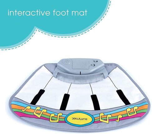 مرحاض التدريب على استخدام الحمام سيت آند بلاي 3 في 1 من سمر إنفانت، يتميز بساط قدم موسيقي تفاعلي، ووعاء قابل للإزالة وواقي من الرذاذ، رمادي/أزرق in Kuwait