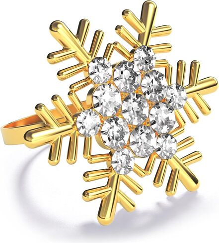 ZeeDix Christmas Flower Napkin Rings Set of 8, Silver Lotus Elegant Rhinestone Napkin Ring Serviette Buckles Holder for Wedding Birthday Christmas Holiday Party Home Kitchen Dinner Table Decoration in Kuwait