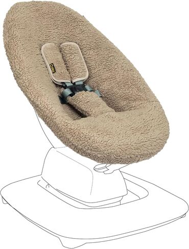 Ukje Protective Swing Cover Compatible with 4moms RockaRoo or MamaRoo 5, Multi-Motion Baby Swing, Baby Swing Liners, Baby Rocker Cover, Easy to Install, Easy to Wash, Handmade in Europe - Beige in Kuwait