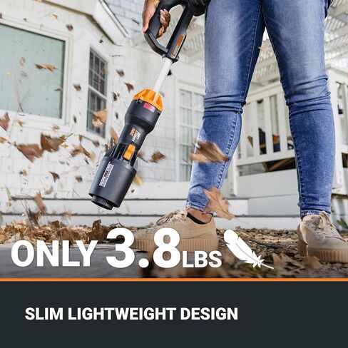 WORX 40V Turbine Leaf Blower Cordless Without Battery and Charger, Brushless Motor Blowers for Lawn Care, Compact and Lightweight Cordless Leaf Blower WG584.9 – Tool Only in Saudi Arabia