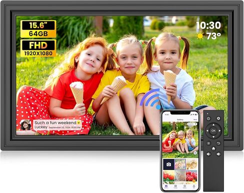 إطار صورة رقمي BIGASUO بدقة 1280 × 800، شاشة لمس بإطار صور سحابي ذكي واي فاي مقاس 10.1 بوصة، ذاكرة مدمجة سعة 16 جيجابايت، تدوير تلقائي، عرض شرائح، مشاركة الصور ومقاطع الفيديو على الفور عبر تطبيق Uhale in Kuwait