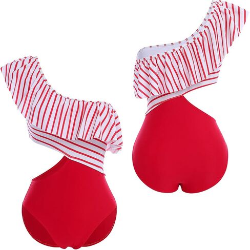 Mommy and Me Swimsuits Mother Daughter One Shoulder Bikini Set Matching Family Bathing Suits Mom and Daughter Swimsuits in Saudi Arabia