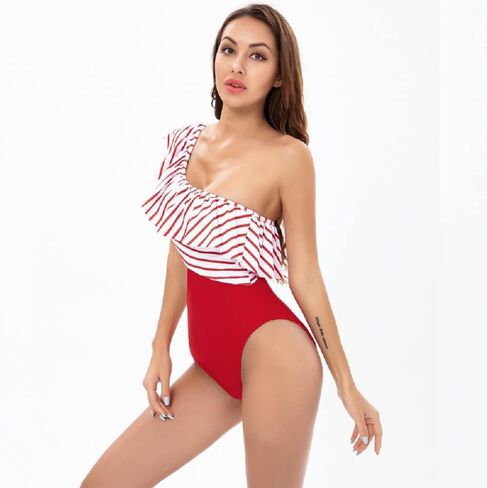 Mommy and Me Swimsuits Mother Daughter One Shoulder Bikini Set Matching Family Bathing Suits Mom and Daughter Swimsuits in Saudi Arabia
