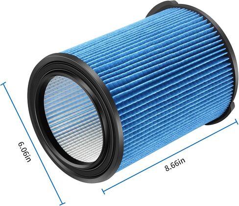 VF5000 Replacement Vacuum Filter 3 Layer Pleated with High Efficiency Particle Air Filter Material Compatible with Rigid Shop Vac 6-20 Gallon Wet Dry Vacuums (2 Packs) in Saudi Arabia