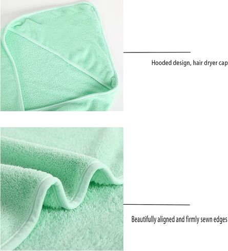 Baby Hooded Towels 31.5 * 31.5" Bath Towel for Newborn Toddler Infant Shower Ultra Absorbent Soft Bathrobe Blanket Boys and Girls 2PCS(Sakura Pink) in Saudi Arabia