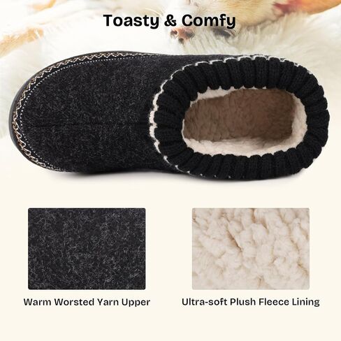 EverFoams Women's Bootie Slippers Non-slip Comfy Winter Indoor House Shoes with Knitted Collar in Saudi Arabia
