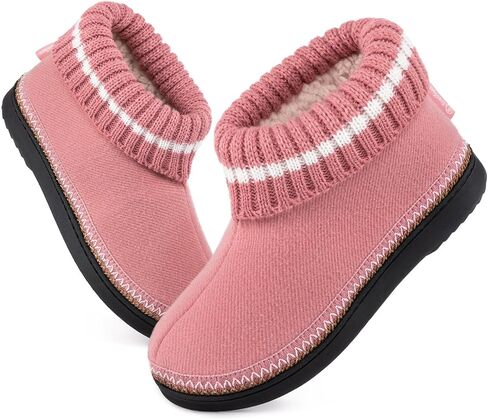 EverFoams Women's Bootie Slippers Non-slip Comfy Winter Indoor House Shoes with Knitted Collar in Saudi Arabia