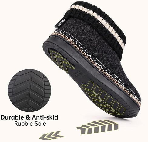 EverFoams Women's Bootie Slippers Non-slip Comfy Winter Indoor House Shoes with Knitted Collar in Saudi Arabia