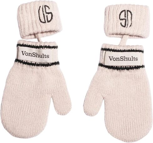 Merino Wool Winter Gloves Toddlers Kids with Wrist Strap -Never-Lose Design with Band String Warm Cold Mittens in Saudi Arabia