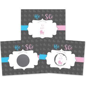 My Scratch Offs Its a Girl Onesie Blue or Pink What Do You Think Gender Reveal Scratch Off Scratcher Lottery Tickets Cards Family Friends 25 Pack