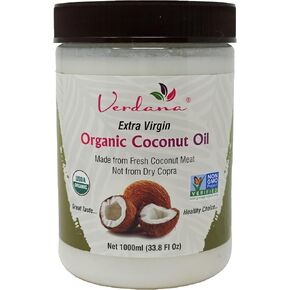 زيت جوز الهند البكر الممتاز من فيردانا - زيت عضوي غير مكرر ومعصور على البارد من وزارة الزراعة الأمريكية للخبز والطهي - 16 أونصة in Kuwait