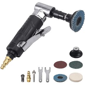 EYPINS Air Angle Die Grinder – Compact Mini Air-Powered 90 Degree Sander Grinder Polisher Kit for Precision Contour Grinding, Milling, Surface Finishing