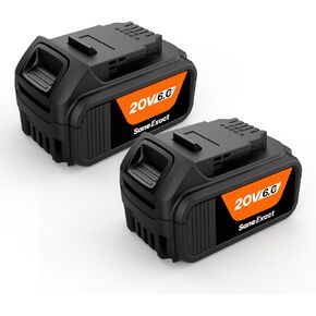 [4 Pack] 20V 6.0Ah Replacement Battery for Dewalt 20V Max Batteries Compatible with Original Charger and DCD/DCF/DCG/DCS Series Cordless Power Tools DCB206 (4 PC)