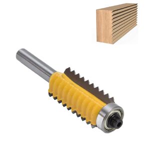 Agatige Finger Joint Router Bit, 8mm Shank V Joint Router Bits Glue Milling Cutter Steel Joinery Wood Milling Cutter Stile Router Bit 30mm Cutting Length for DIY Door Table Cabinet Shelve Furniture