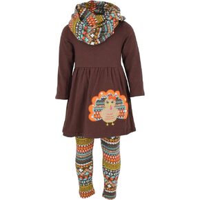 Unique Baby Girls' Clothing Sets Matching 3 Piece Outfit with Tunic Leggings and Scarf
