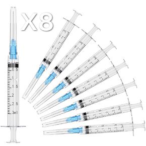 100 Pack 23 Gauge 1 Inch Needle With Syringe, 3ml Luer Lock Syringes with Needle, Individually Packaged