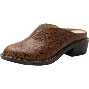 Alegria Women Michy Mule Western Open Back Leather Clog Heel