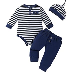 VINUOKER Preemie Newborn Baby Boy Clothes Infant boy Outfit Baby boy Little Gentlemen Outfits in Kuwait