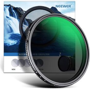 NEEWER 67mm Variable ND Filter ND8-ND128 Camera Lens Filter (3-7 Stop) No X Cross Neutral Density Ultra-Slim HD Filter with 30 Multi-Layer Nano Coatings Waterproof, Cleaning Cloth Included