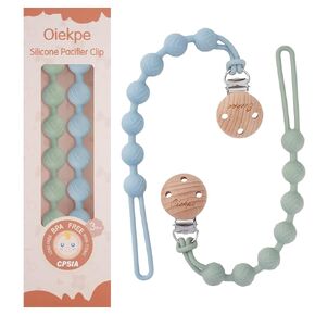 Pacifier Clips for Baby Boys Girl - 100% Food Grade Silicone, One Piece Pacifier Clip Holder, Pack of 4 Paci Clip Soothe Baby Binky Holder for Shower Birthday Gift - B