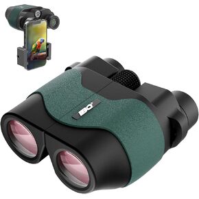 12x30 UHD Compact Binoculars for Adults High Powered with Phone Adapter - Large View Binoculars with Clear Low Light Vision - Super Bright Lightweight & Waterproof Binoculars for Hunting Bird Watching