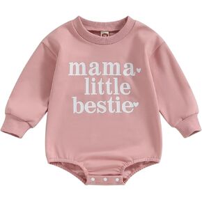 Hnyenmcko Newborn Baby Girl Fall Winter Clothes Long Sleeve Crewneck Sweatshirt Romper Sister Matching Cute Outfits
