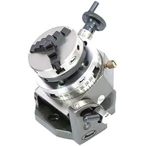 3 Inch Tilting Rotary Table with 65 mm 3-Jaw Self-Centering Chuck, Back Plate, and T-Nuts – Complete Precision Tool Kit