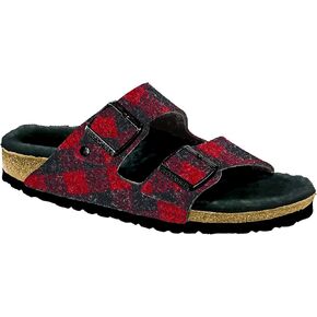 Birkenstock Men's Arizona Shearling Sandals, Red Wool, 13-13.5 Women/11-11.5 Men in Saudi Arabia