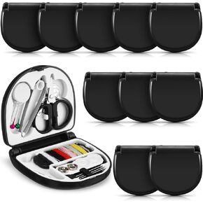 Yuxung 10 Pieces Mini Travel Sewing Kit Portable Emergency Sewing Repair Kit Mini Sewing Box with Threads Scissors Hand Sewing Needles DIY Sewing Supplies for Beginner Traveler Hotel Charity Homeless
