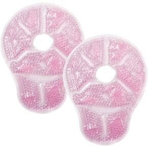 Breast Therapy Pads Breast Ice Pack, Hot Cold Breastfeeding Gel Pads, Boost Milk Let-Down with Gel Bead Pads