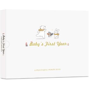 Baby Book Keepsake for Boys & Girls - Baby's First Year Book to Record Every Good Moment - Baby Memory Book for Baby Shower - Baby Milestone Book for New Parents
