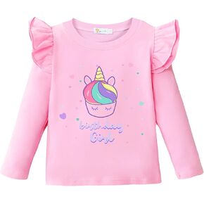 Birthday Girl Shirt Toddler Baby Girls T-Shirt 2nd 3rd 4th 5th 6th 7th Birthday Tee Summer Outfit