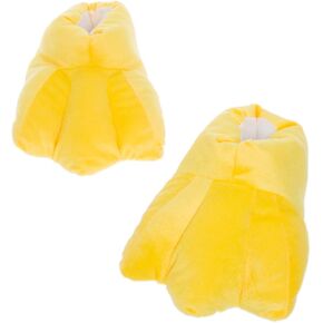 Funziez! Duck Feet Slippers - Plush Novelty Animal Costume House Shoes w/Comfort Foam