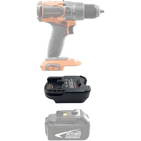 EID MT18AR Battery Adapter Converter for Makita 18V to for Ridgid AEG Cordless Tools Suitable for BL1850B BL1840B BL1830B Li-ion Batteries(Adapter Only)