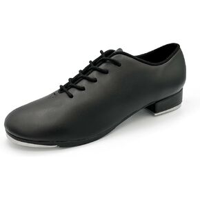 Vegan Leather Oxford Lace Up Tap Shoe, Flexible Molded Sole - Torrin TA05
