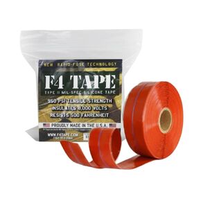 Bond It F4 Emergency Self-Fusing Silicone Tape, Repair Plumbing Pipe & Radiator Hose Leak, Electrical Insulation, Permanent Bonding, Waterproof, 1" x 36' x 20mil, Black + Red, Pack of 2