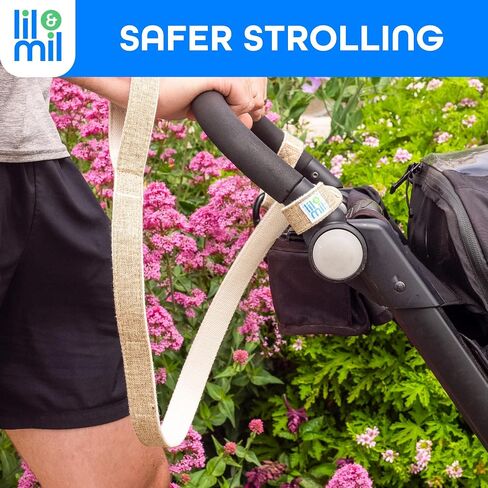 Lil & Mil Stroller Saver & Helper Hook - Safety Leash for Strollers with Stroller Hook, Perfect for Jogging and Hilly Walks, Universal Fit, Durable & Comfortable - Upgrade Your Stroller Safety Today! in Kuwait