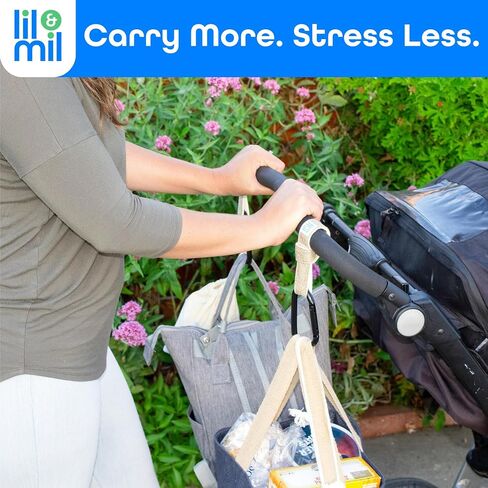 Lil & Mil Stroller Saver & Helper Hook - Safety Leash for Strollers with Stroller Hook, Perfect for Jogging and Hilly Walks, Universal Fit, Durable & Comfortable - Upgrade Your Stroller Safety Today! in Kuwait