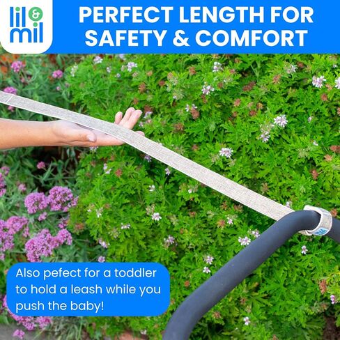 Lil & Mil Stroller Saver & Helper Hook - Safety Leash for Strollers with Stroller Hook, Perfect for Jogging and Hilly Walks, Universal Fit, Durable & Comfortable - Upgrade Your Stroller Safety Today! in Kuwait