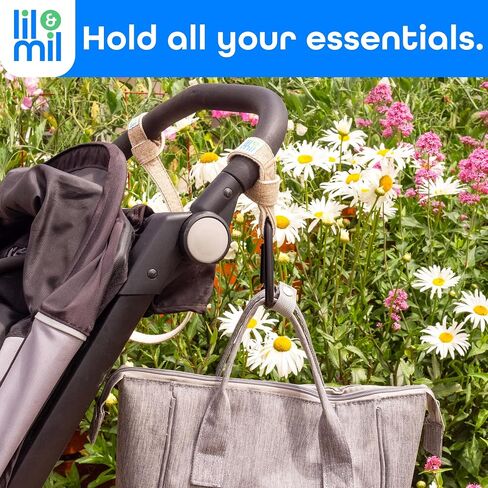 Lil & Mil Stroller Saver & Helper Hook - Safety Leash for Strollers with Stroller Hook, Perfect for Jogging and Hilly Walks, Universal Fit, Durable & Comfortable - Upgrade Your Stroller Safety Today! in Kuwait