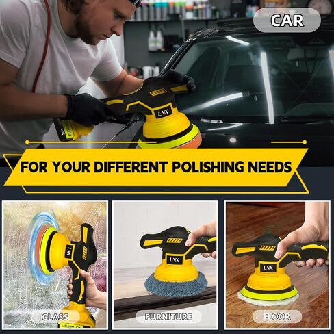 Cordless Car Buffer Polisher for Dewalt 20V Battery, 8 Variable Speed Car Polisher,6 Inch Portable Orbital Buffer Polisher Kit for Car Detailing/Waxing/Polishing(Battery Not Include) in Kuwait