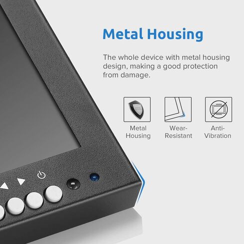 شاشة Eyoyo مقاس 12 بوصة صغيرة HDMI CCTV، شاشة LED بإطار معدني 1366x768 IPS مع دعامة حائط وجهاز تحكم عن بعد مع مكبرات صوت مدمجة بمدخل HDMI/VGA/AV/BNC للكمبيوتر الشخصي وكاميرا الأمان وRaspberry Pi in Kuwait