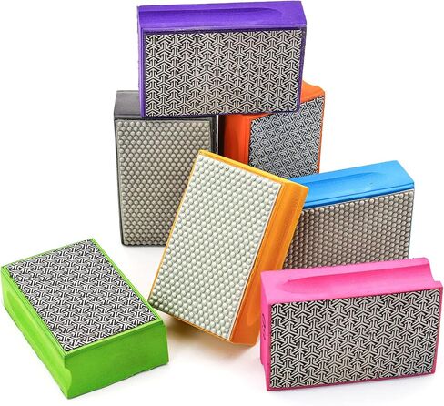 7 عبوات من وسادات الصنفرة اليدوية الماسية كتل تلميع للجرانيت والسيراميك والرخام Grit60-3000 مطلي بالكهرباء والراتنج in Kuwait
