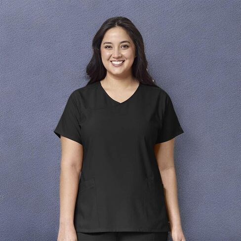 WonderWink Women's Y-Neck Wrap Top in Kuwait