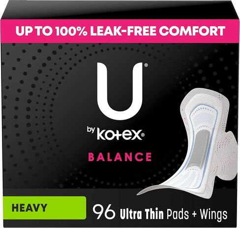 فوط U من Kotex Balance رفيعة للغاية مع أجنحة، امتصاص منتظم، 36 قطعة (قد تختلف التعبئة) in Saudi Arabia