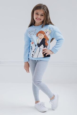 Disney Frozen Princess Anna Elsa Baby Girls Sweatshirt and Leggings Outfit Set Infant to Big Kid in Kuwait
