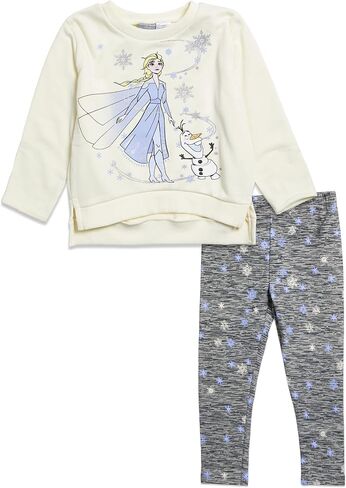 Disney Frozen Princess Anna Elsa Baby Girls Sweatshirt and Leggings Outfit Set Infant to Big Kid in Kuwait