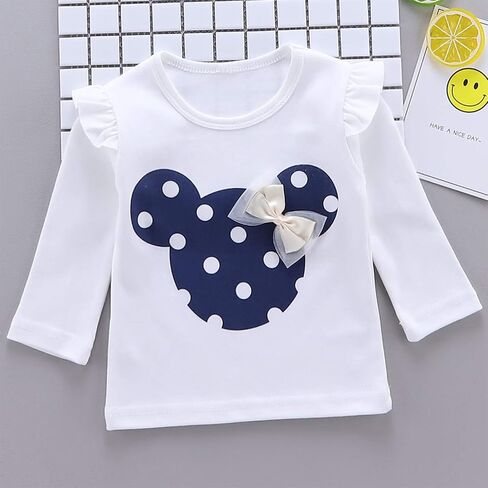 Baby Girl Clothes, 3 Pieces Long Sleeved Cute Toddler Infant Outfits Kids Tops and Pants Set in Saudi Arabia
