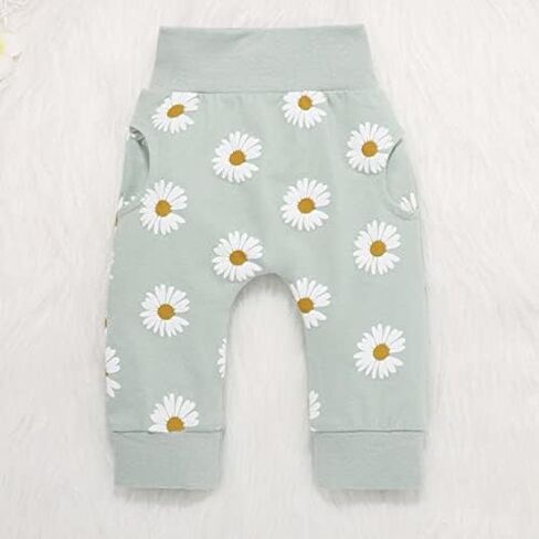 Baby Girl Clothes, 3 Pieces Long Sleeved Cute Toddler Infant Outfits Kids Tops and Pants Set in Saudi Arabia